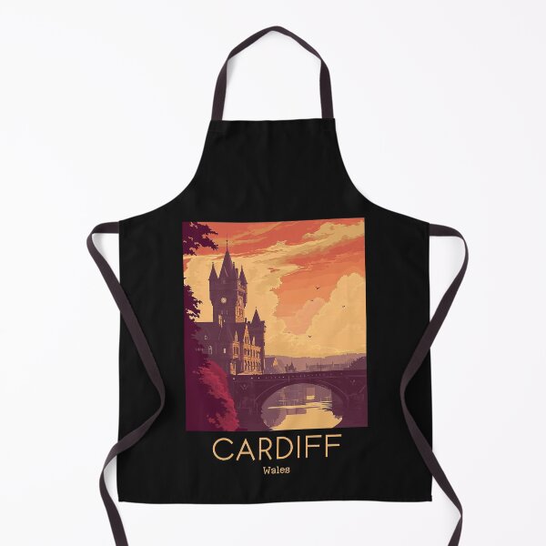 Item preview, A Vintage Travel Illustration of Cardiff - Wales designed and sold by GoodOldVintage.