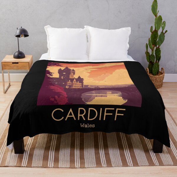 Item preview, A Vintage Travel Illustration of Cardiff - Wales designed and sold by GoodOldVintage.