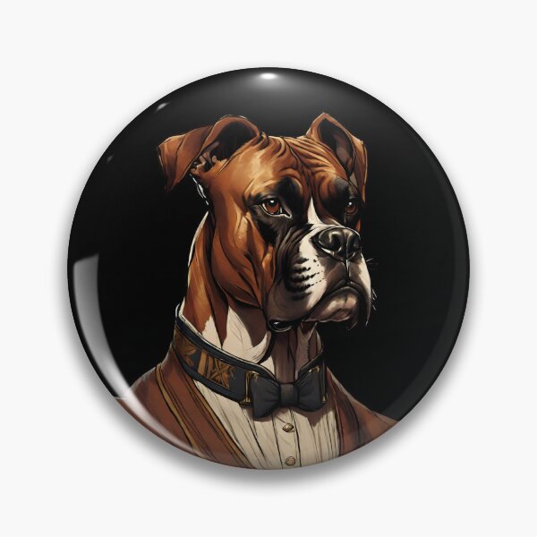 Item preview, Elegant Boxer Dog Portrait Art designed and sold by ChicTrendz.
