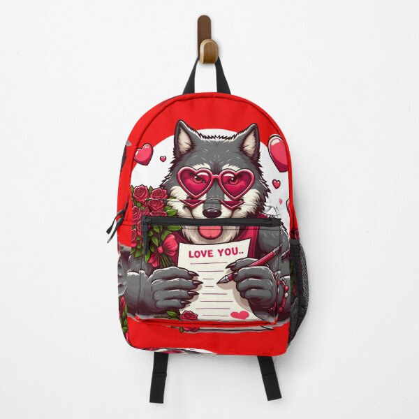 Item preview, Wolf's Whimsical Valentine designed and sold by AI-Only Creations.