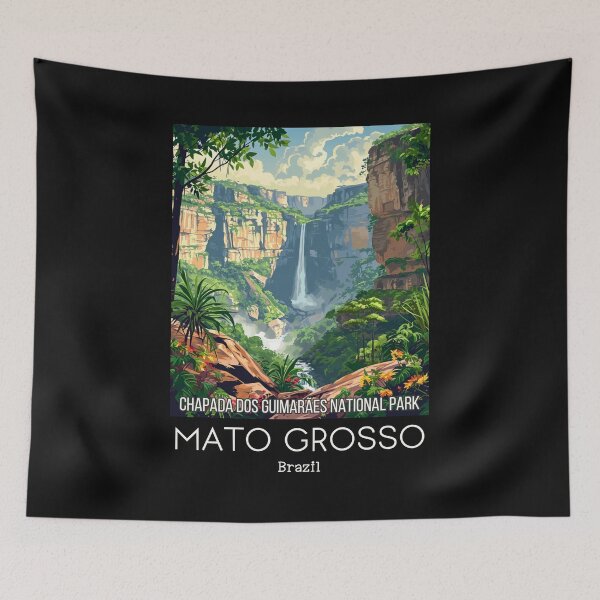 Item preview, A Vintage Travel Illustration of Chapada dos Guimarães National Park - Mato Grosso -  Brazil designed and sold by GoodOldVintage.