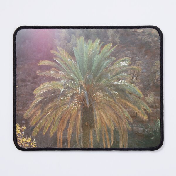 Item preview, Palm tree in front of sunny mountain designed and sold by rhosbahu.