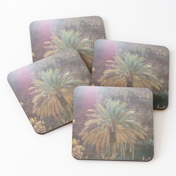 Item preview, Palm tree in front of sunny mountain designed and sold by rhosbahu.
