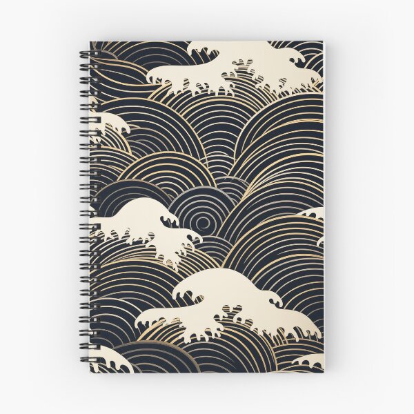 Item preview, Japanese style pattern big wave inspired designed and sold by Sleek Sketch Studio.