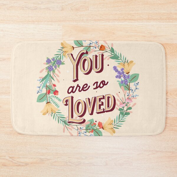 Item preview, You Are So Loved with Floral Wreath designed and sold by jmariemdesigns.