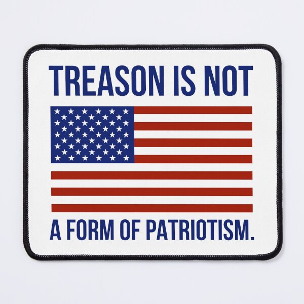 Item preview, Treason is not patriotism anti Trump flag design designed and sold by Rachel the Artist .