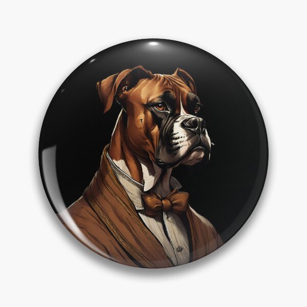 Item preview, Elegant Boxer Dog Portrait Minimalist Pet Art designed and sold by ChicTrendz.