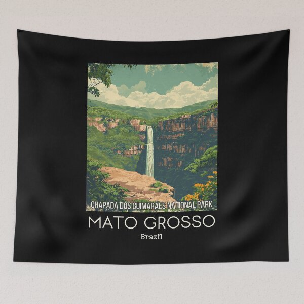 Item preview, A Vintage Travel Illustration of Chapada dos Guimarães National Park - Mato Grosso -  Brazil designed and sold by GoodOldVintage.