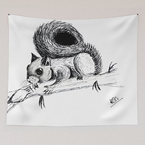Item preview, Brazilian squirrel made in India ink designed and sold by karincristinebr.