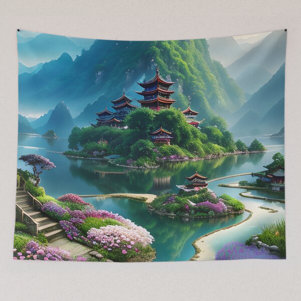 Item preview, Mystic Tapestry: A Harmony of Chinese Landscapes and Imagined Realms designed and sold by joejiing.