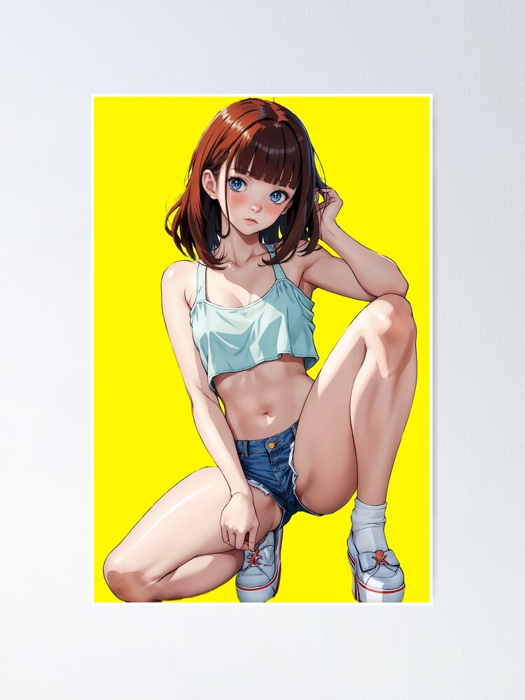 Anime girl in tight sports clothes" Poster for Sale by Loklish | Redbubble