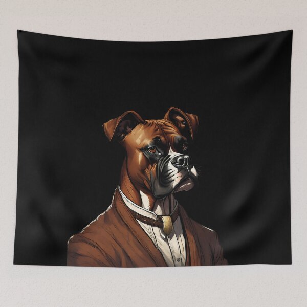 Item preview, Boxer Portrait Art designed and sold by ChicTrendz.