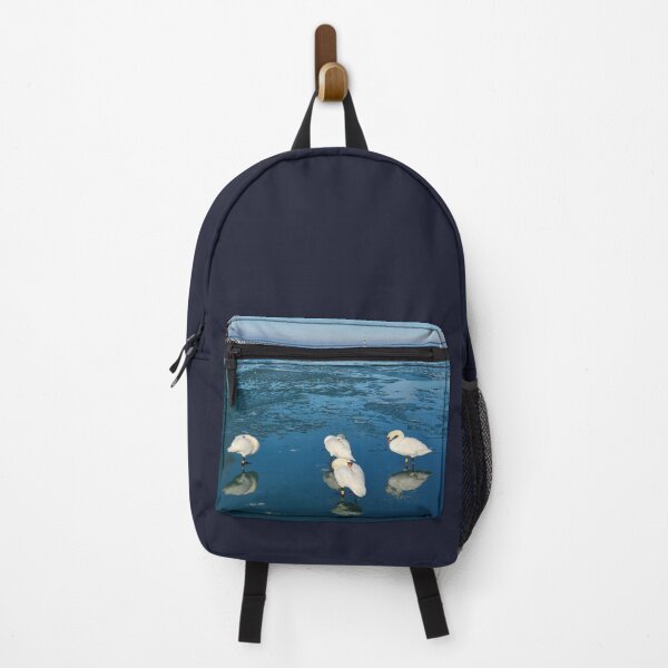 Item preview, Swans standing on Ice in Port's Winter Pause designed and sold by Gaboro.