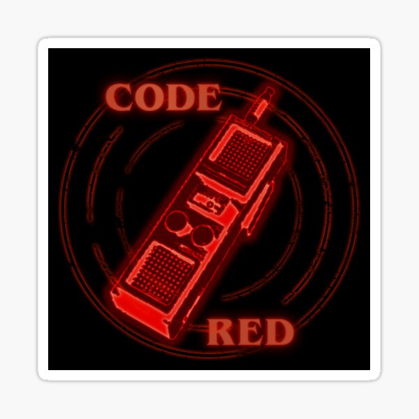 Aperçu de l'œuvre Code de talkie-walkie des années 80 rouge créée et vendue par electrovista.