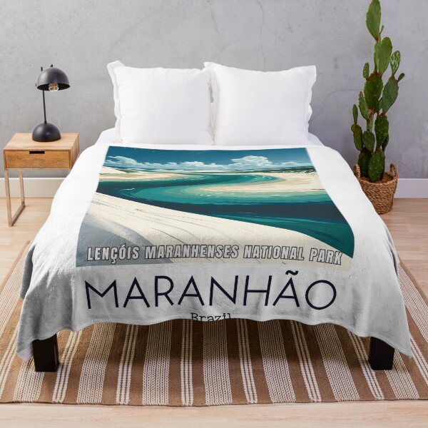 Item preview, A Vintage Travel Illustration of Lençóis Maranhenses National Park - Maranhão - Brazil designed and sold by GoodOldVintage.