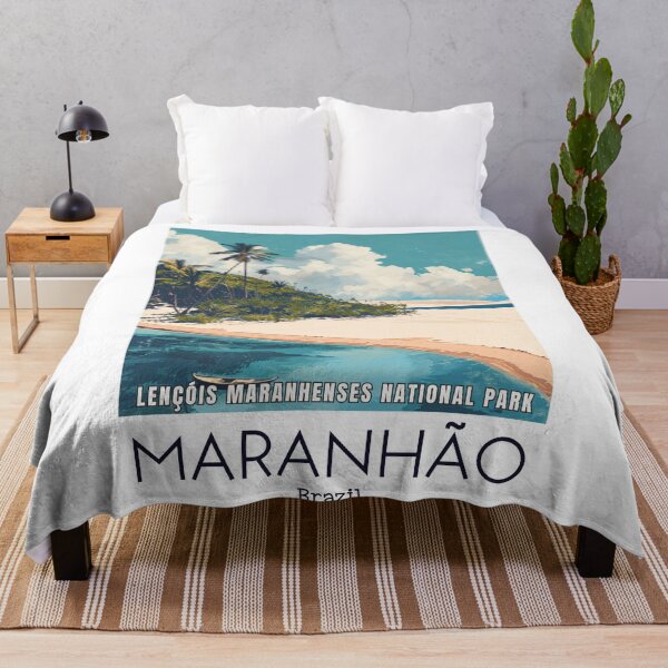 Item preview, A Vintage Travel Illustration of Lençóis Maranhenses National Park - Maranhão - Brazil designed and sold by GoodOldVintage.