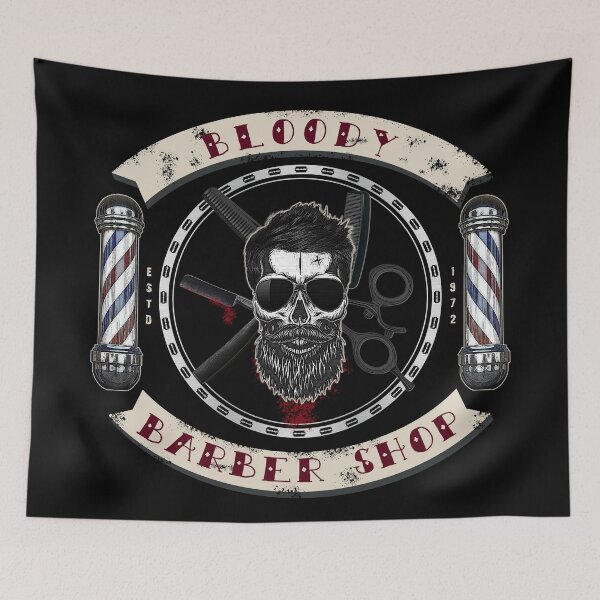 Item preview, BLOODY Barber Shop designed and sold by never-still.