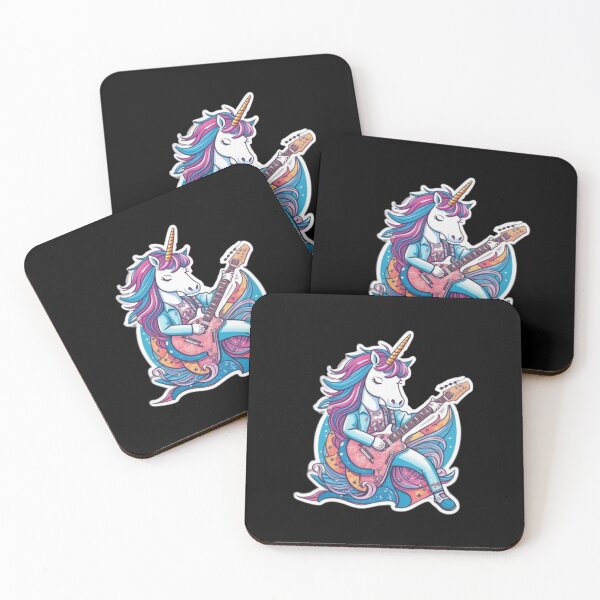 Item preview, Cute Unicorn playing a Guitar designed and sold by BaisaStudio.