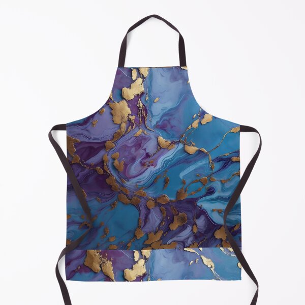 Item preview, Violet Blue Gold Marble abstract fluid Paint pattern designed and sold by Scarlet Swan.