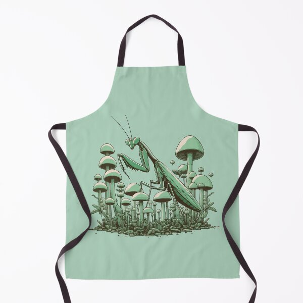 Item preview, Praying Mantis in Mushroom Garden designed and sold by TomFrontierArt.
