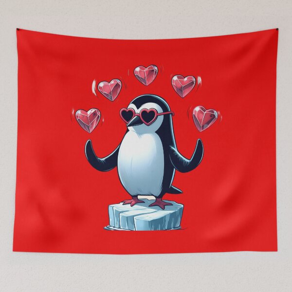 Item preview, Penguin's Whimsical Balancing Act designed and sold by AI-Only Creations.