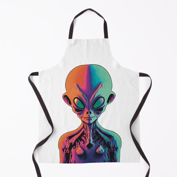 Item preview, Multicolour Grey Style Alien Creepy Stare Portrait designed and sold by AizyAlien.
