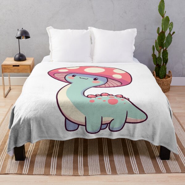Item preview, Kawaii simple Mushroom Hat Dinosaur Brontosaurus designed and sold by TomFrontierArt.