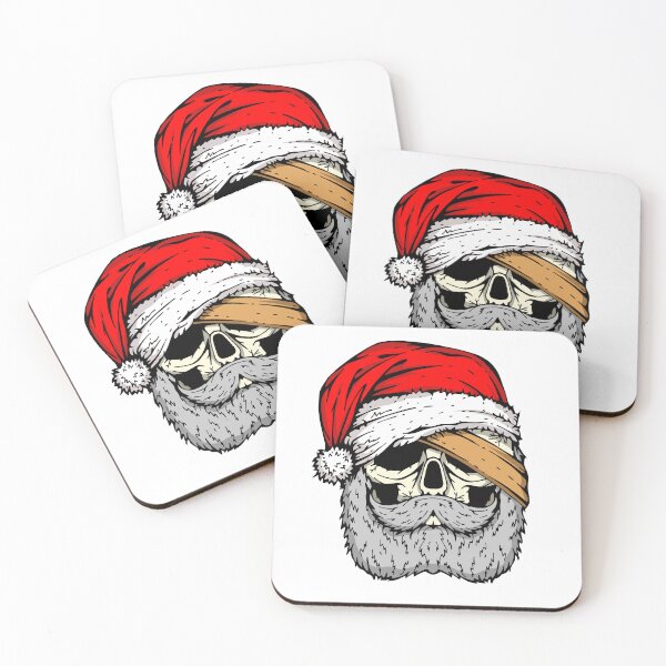 Item preview, cool santa skull face designed and sold by wectorworld.