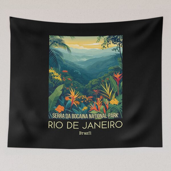 Item preview, A Vintage Travel Illustration of Serra da Bocaina Park - Rio de Janeiro -  Brazil designed and sold by GoodOldVintage.