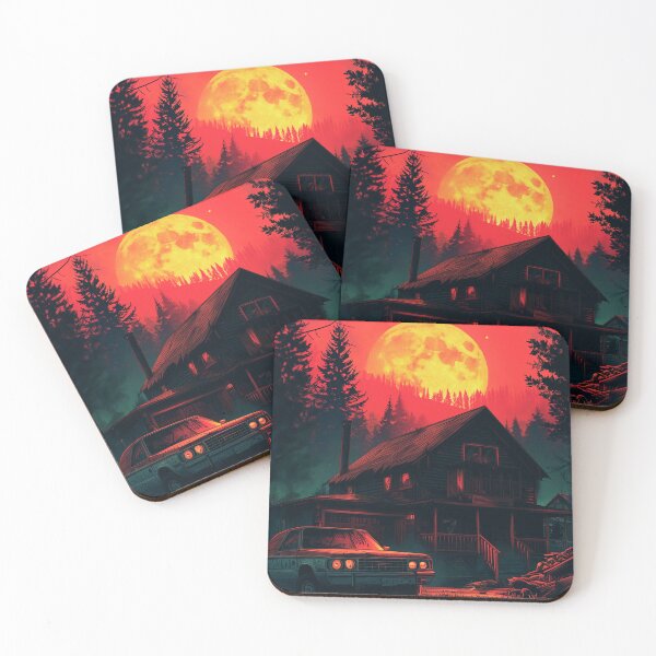 Item preview, Dramatic Village Silhouette in Enchanting Dark Sunset designed and sold by JojoArtEvo.