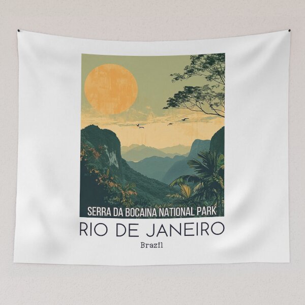 Item preview, A Vintage Travel Illustration of Serra da Bocaina Park - Rio de Janeiro -  Brazil designed and sold by GoodOldVintage.