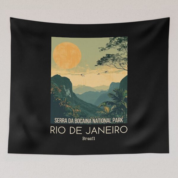 Item preview, A Vintage Travel Illustration of Serra da Bocaina Park - Rio de Janeiro -  Brazil designed and sold by GoodOldVintage.