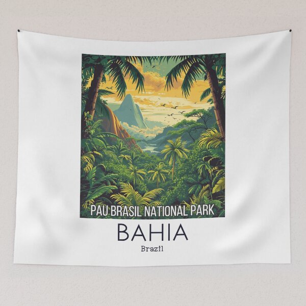 Item preview, A Vintage Travel Illustration of Pau Brasil National Park - Bahia -  Brazil designed and sold by GoodOldVintage.