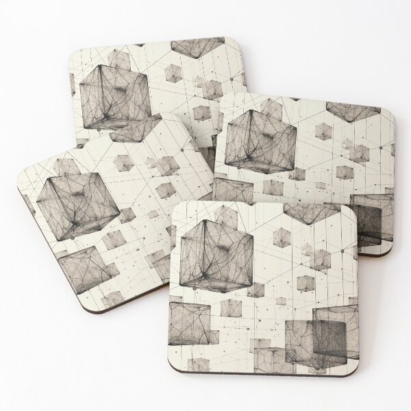 Item preview, Quantum Cubism: Abstract Network Connections designed and sold by Basajaun Studio.