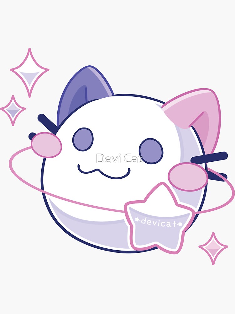 Thumbnail 3 of 3, Sticker, CandiCat Space Planet • 2024 designed and sold by devicatoutlet.