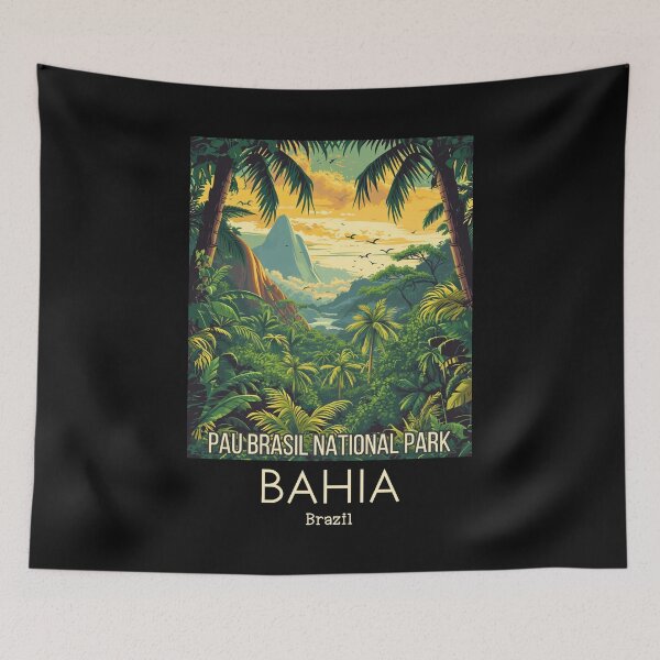 Item preview, A Vintage Travel Illustration of Pau Brasil National Park - Bahia -  Brazil designed and sold by GoodOldVintage.