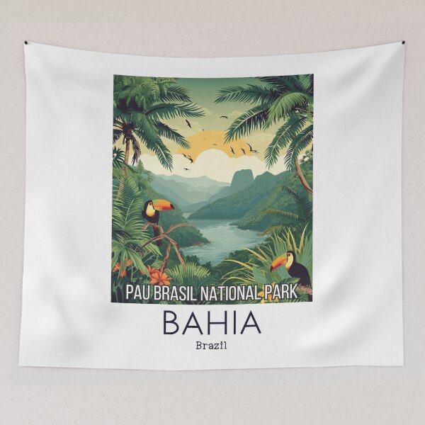 Item preview, A Vintage Travel Illustration of Pau Brasil National Park - Bahia -  Brazil designed and sold by GoodOldVintage.