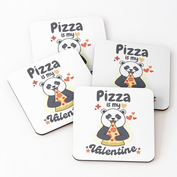 Item preview, kawaii panda | pizza is my valentine designed and sold by DrMerlin.
