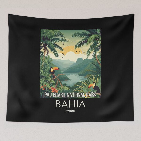 Item preview, A Vintage Travel Illustration of Pau Brasil National Park - Bahia -  Brazil designed and sold by GoodOldVintage.