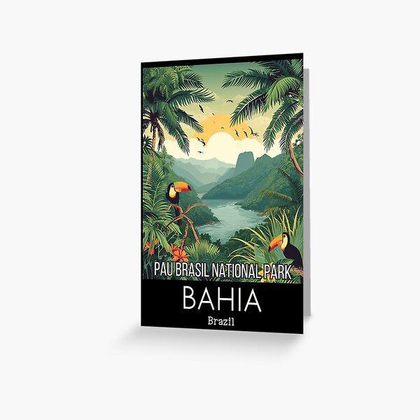 Item preview, A Vintage Travel Illustration of Pau Brasil National Park - Bahia -  Brazil designed and sold by GoodOldVintage.