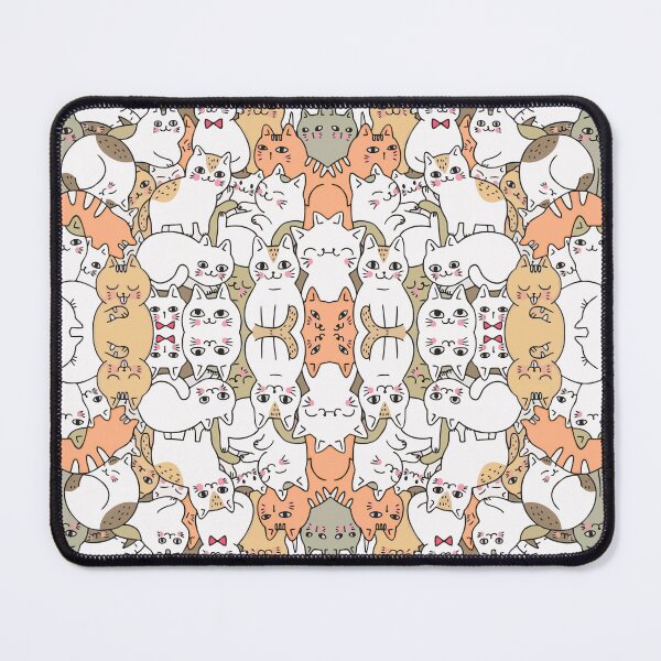 Item preview, Detailed cats kawaii doodle patterned designed and sold by ZenReiArt.