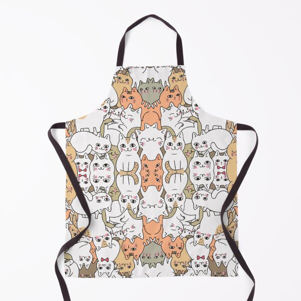 Item preview, Detailed cats kawaii doodle patterned designed and sold by ZenReiArt.