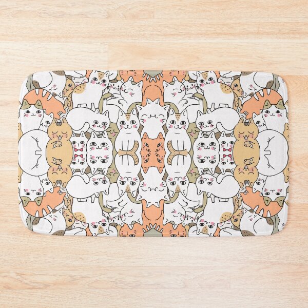 Item preview, Detailed cats kawaii doodle patterned designed and sold by SpartanDStore.