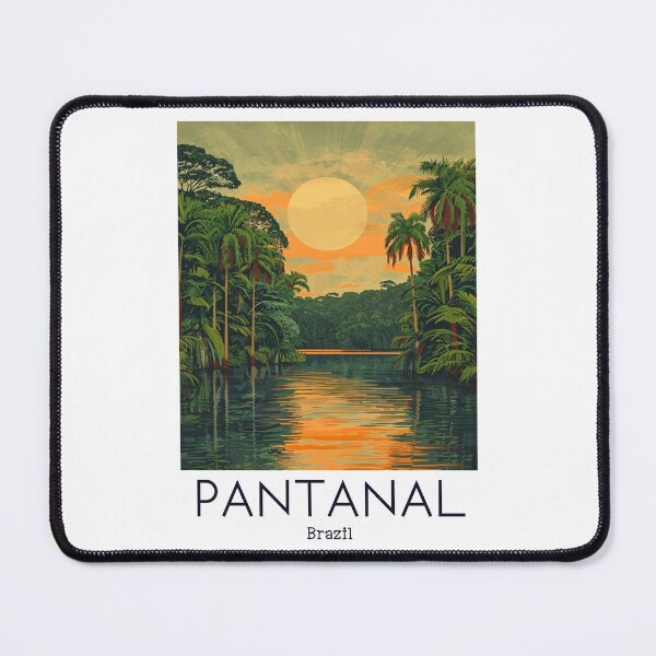 Item preview, A Vintage Travel Illustration of Pantanal Matogrossense National Park - Mato Grosso - Brazil designed and sold by GoodOldVintage.