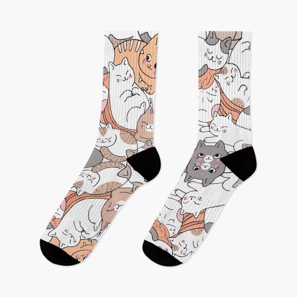 Item preview, cats kawaii doodle patterned designed and sold by SpartanDStore.