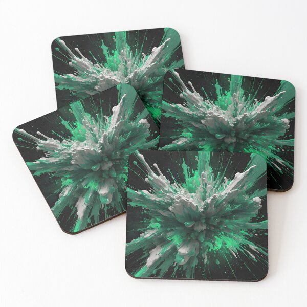 Item preview, Toxic Green & White Paint Explosion Abstract Shirt designed and sold by WAUZ.
