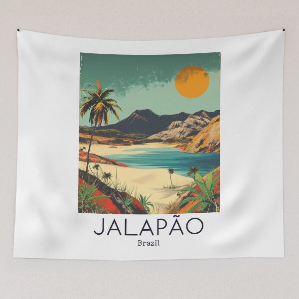 Item preview, A Vintage Travel Illustration of Jalapão State Park - Tocantins -  Brazil designed and sold by GoodOldVintage.