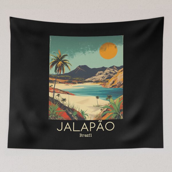 Item preview, A Vintage Travel Illustration of Jalapão State Park - Tocantins -  Brazil designed and sold by GoodOldVintage.