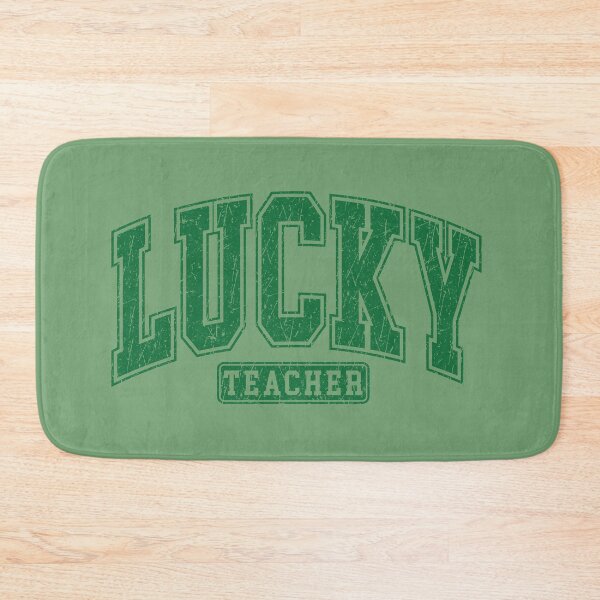 Item preview, Lucky Teacher Distressed Retro College Shamrock St Patrick's Day designed and sold by ArtMeetsPizza.