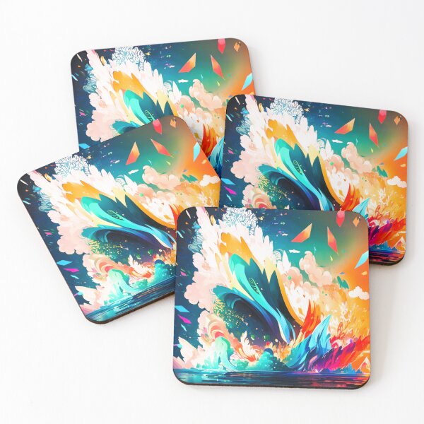 Item preview, multicolored waves explode designed and sold by janjacbu.